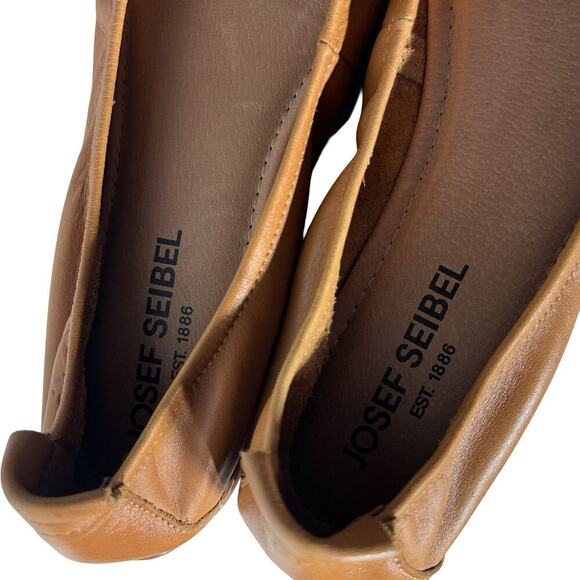 Josef Seibel Fenja 01 Leather Slip On Flats Size EU 39 US 8-8.5 Camel Brown MINT - Picture 8 of 9